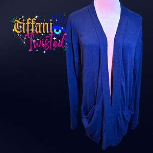 Sunday Citizen Navy Blue Open-Front Cardigan – Size M – NWOT